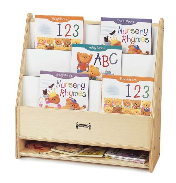 Mini bibliothèque préscolaire avec arrière en tableau blanc