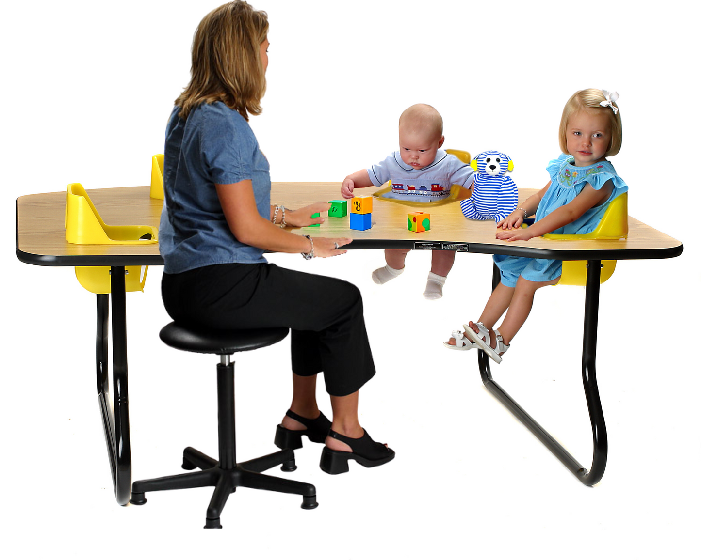 Table pour poupons à 4 places
