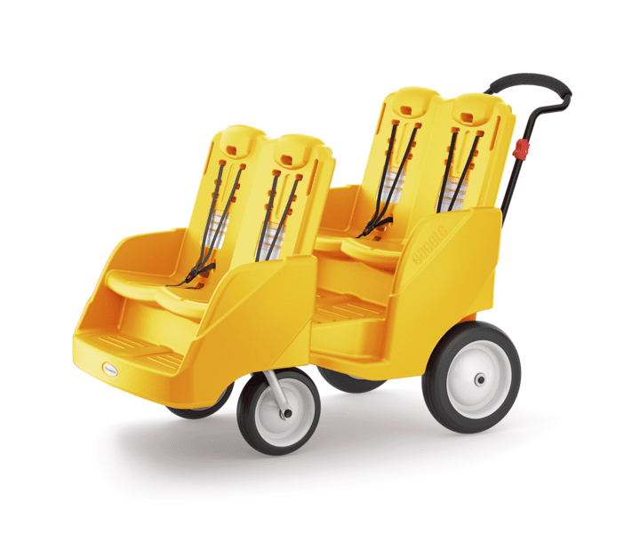 Poussette multiplace Parade 4 passagers Jaune
