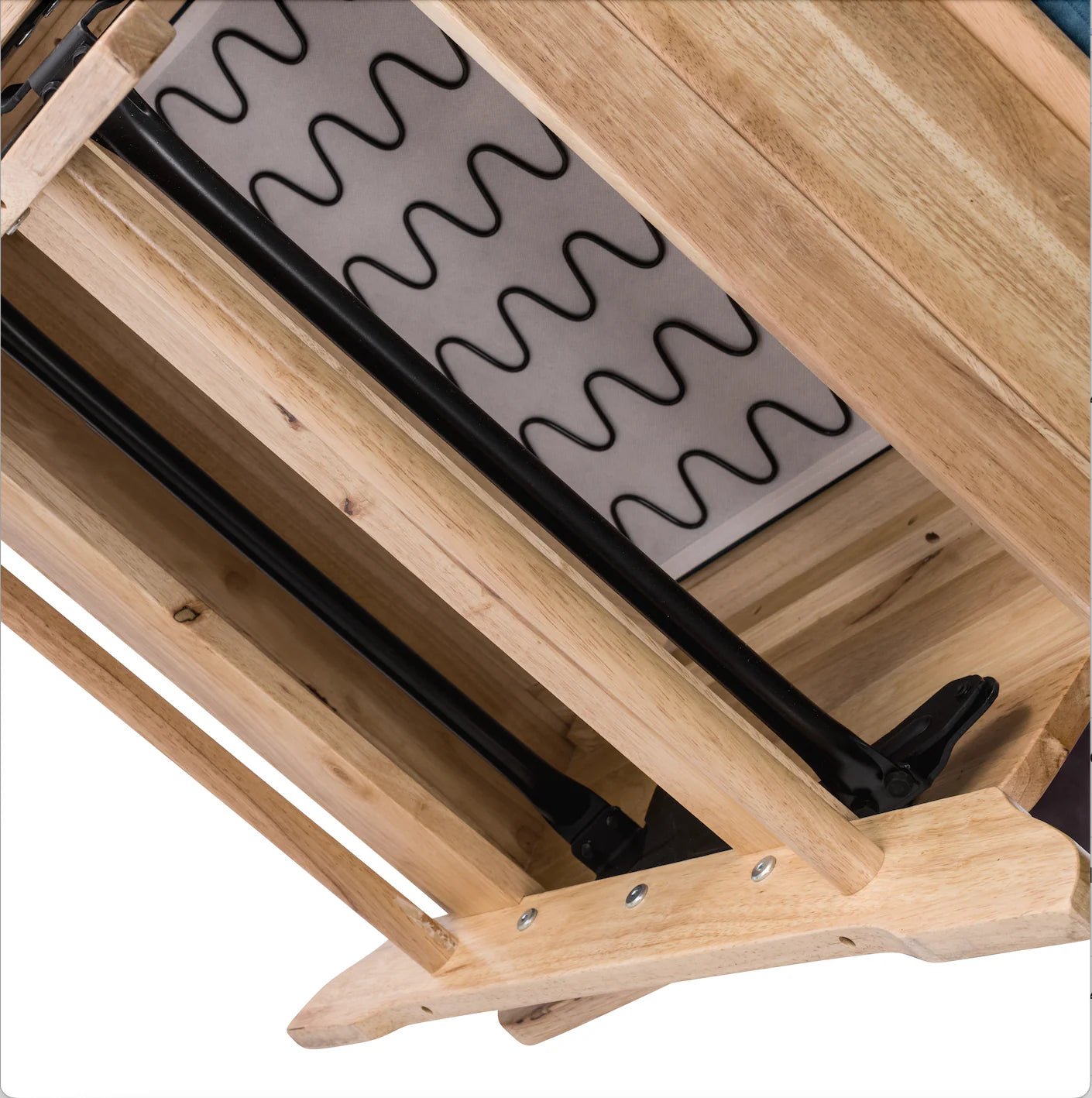 Berceuse SafeRockerMC - Option pivot ou standard Bois naturel et bleu Non