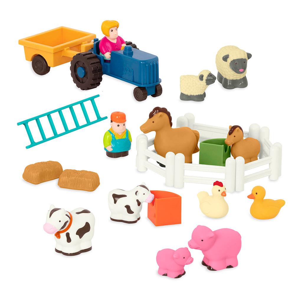 Ensemble de 25 figurines - le monde de la ferme (pouponnière à 2 ans)