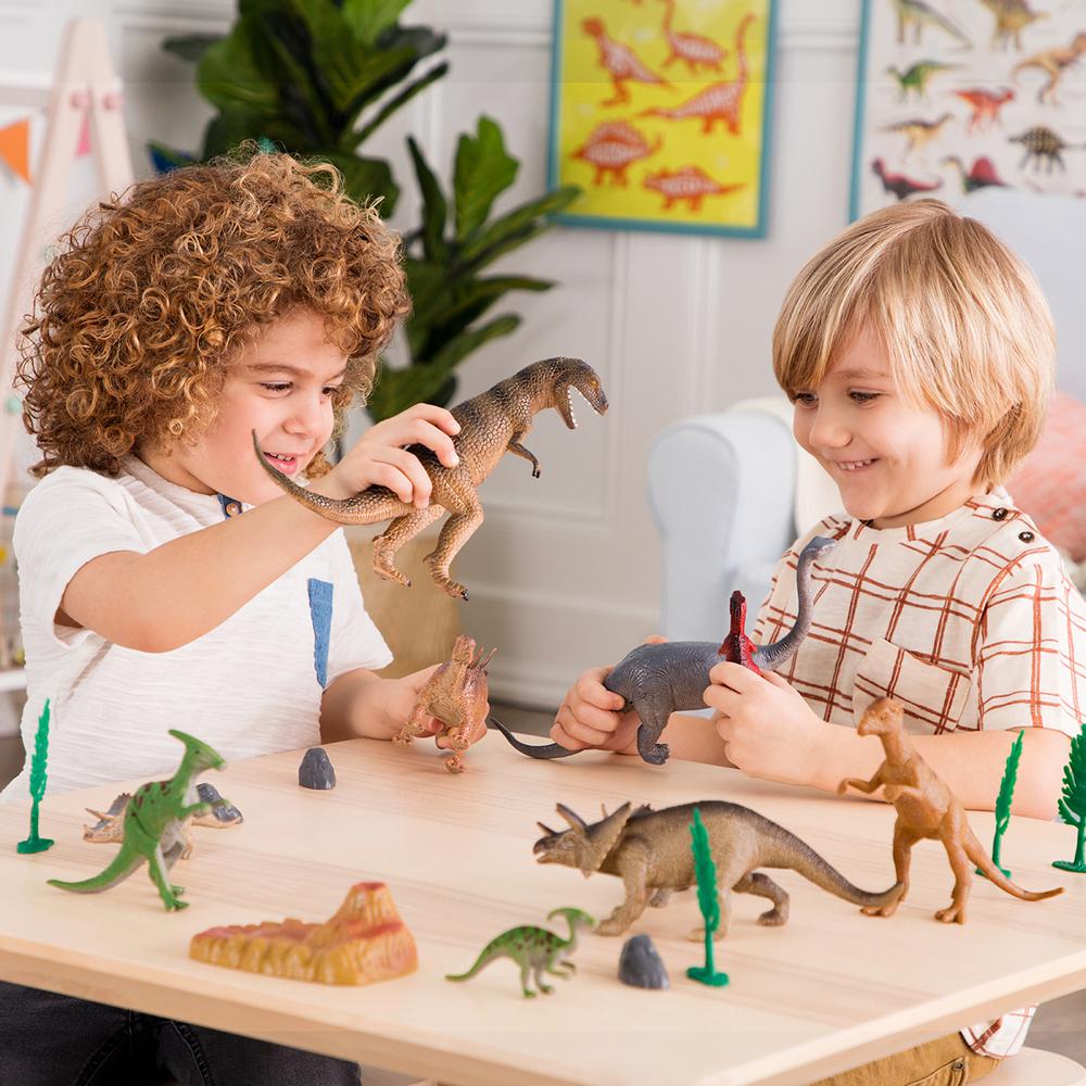 Ensemble de 60 figurines - Le monde préhistorique des dinosaures