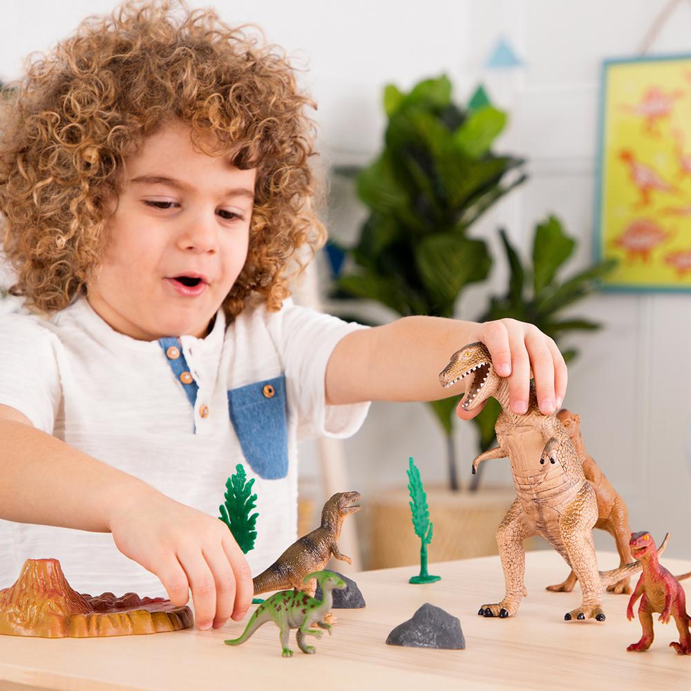 Ensemble de 60 figurines - Le monde préhistorique des dinosaures