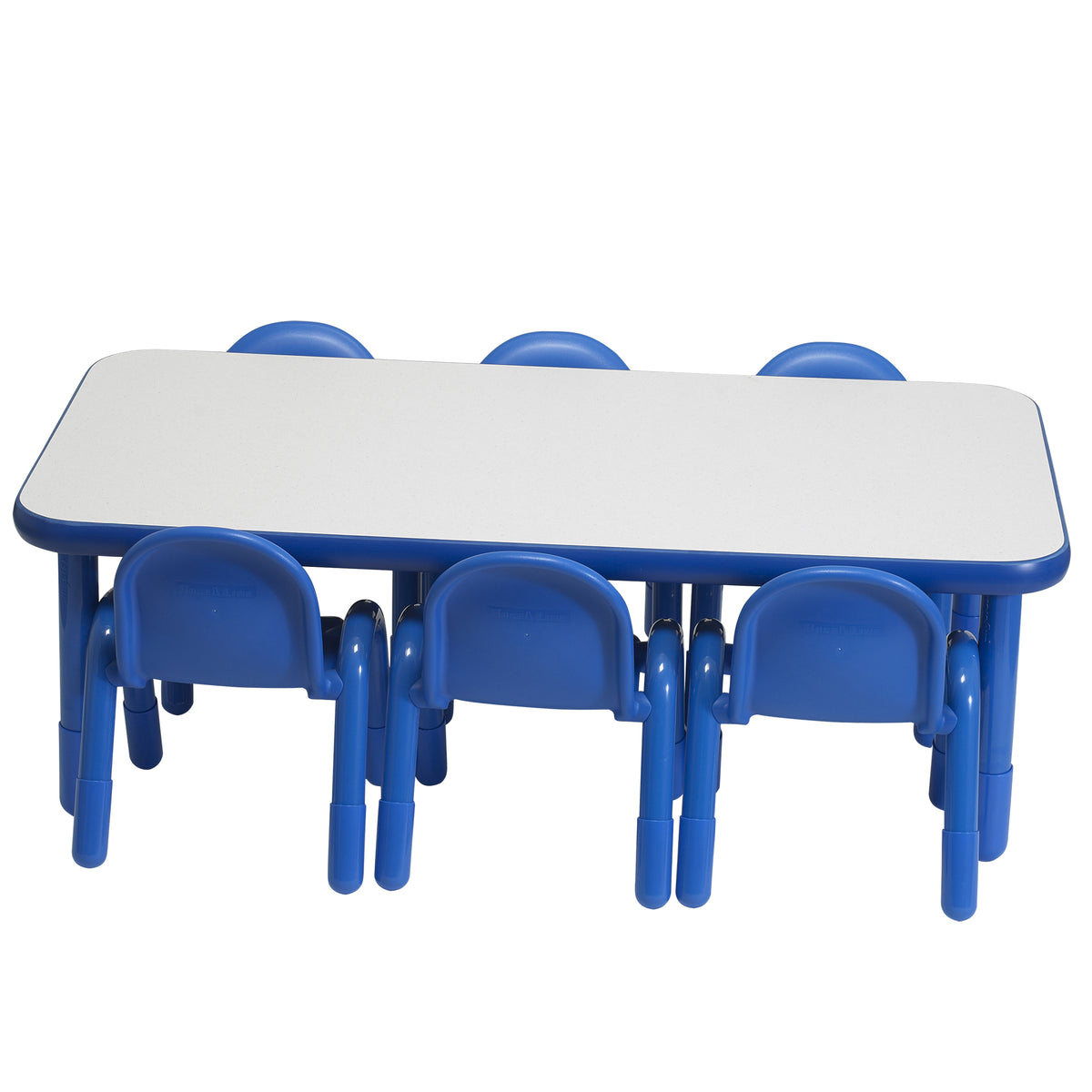 Table et 6 chaises préscolaire 60 x 30 po BaseLine Children's Factory
