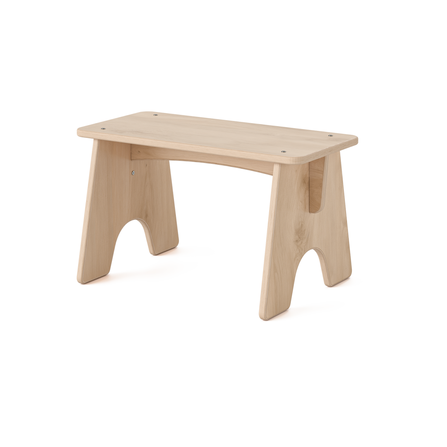 Banc court en bois – Assise pour deux enfants