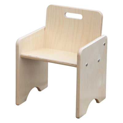 Chaise en bois compacte 10" pour garderie