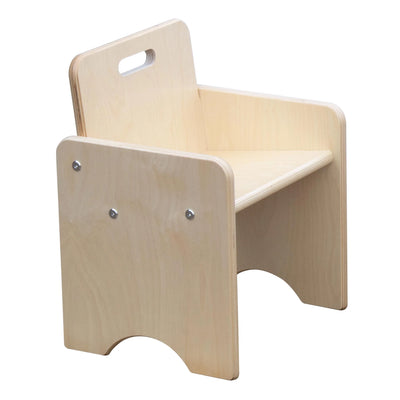 Chaise en bois compacte 10" pour garderie