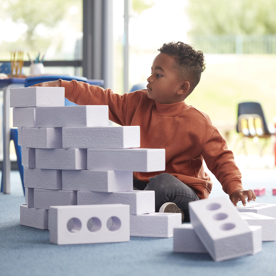 White Foam Bricks Set (25 pcs)