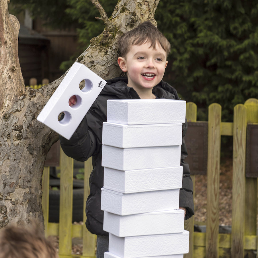 White Foam Bricks Set (25 pcs)