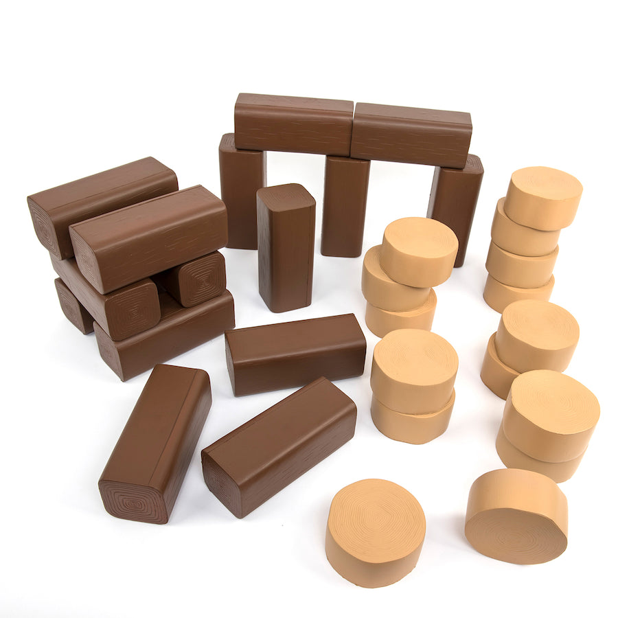 Foam Log Set for Construction (30 pcs)