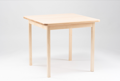 Classic square wooden table for daycare and CPE