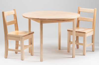 Table ronde en bois pour les tout-petits - Fabriquée au Québec