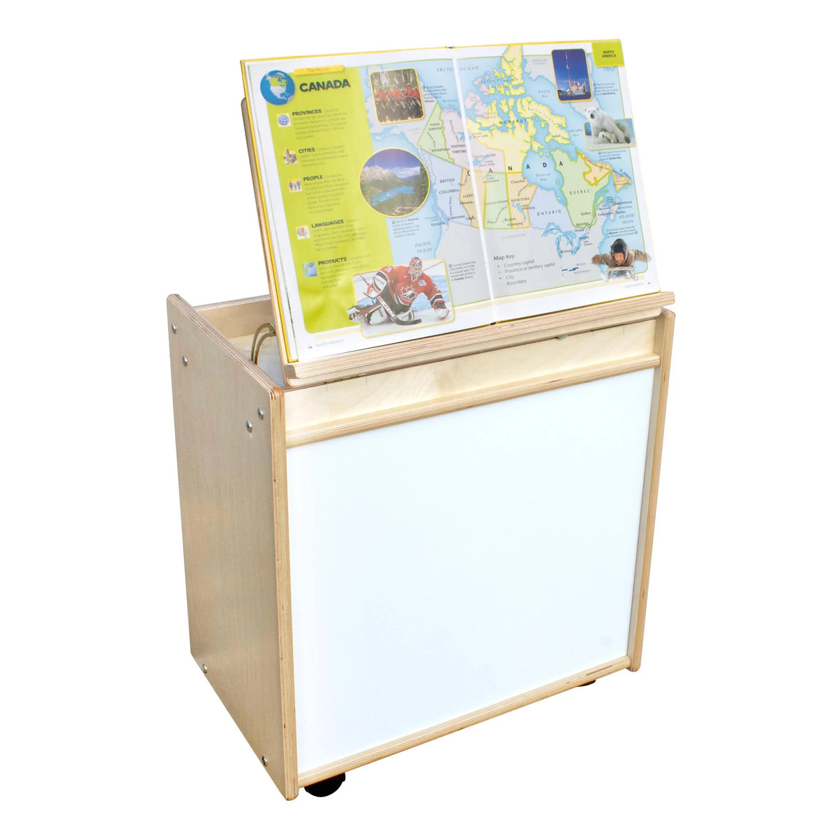 Chevalet pour grands livres avec tableau blanc