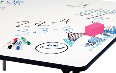 Table carré à hauteur ajustable – Tableau blanc| MityBilt