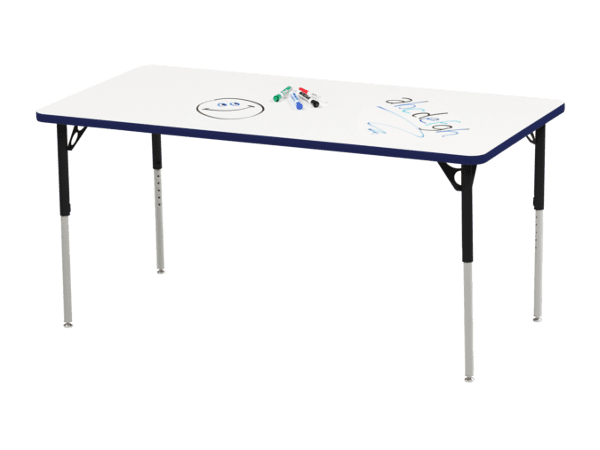 Table rectangle à hauteur ajustable - Tableau blanc – Très grande | MityBilt