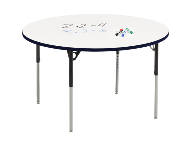Table ronde hauteur ajustable – Tableau blanc | MityBilt
