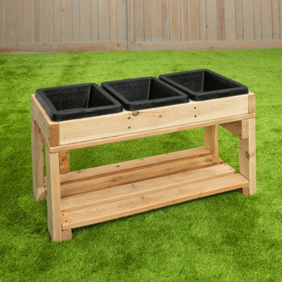 Three Compartment Outdoor Sensory Table for Infants