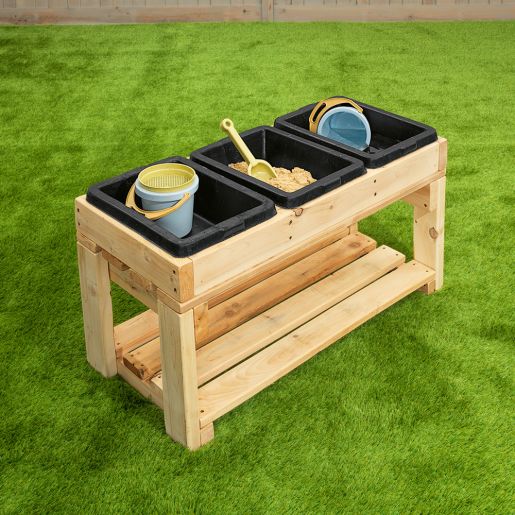 Three Compartment Outdoor Sensory Table for Infants