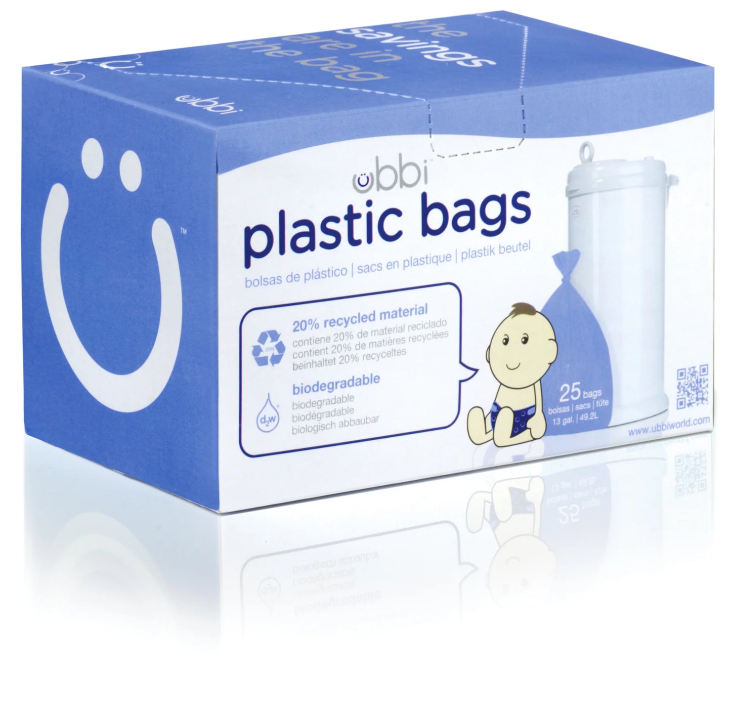 Sacs en plastique Ubbi – 25 Unités, 57L