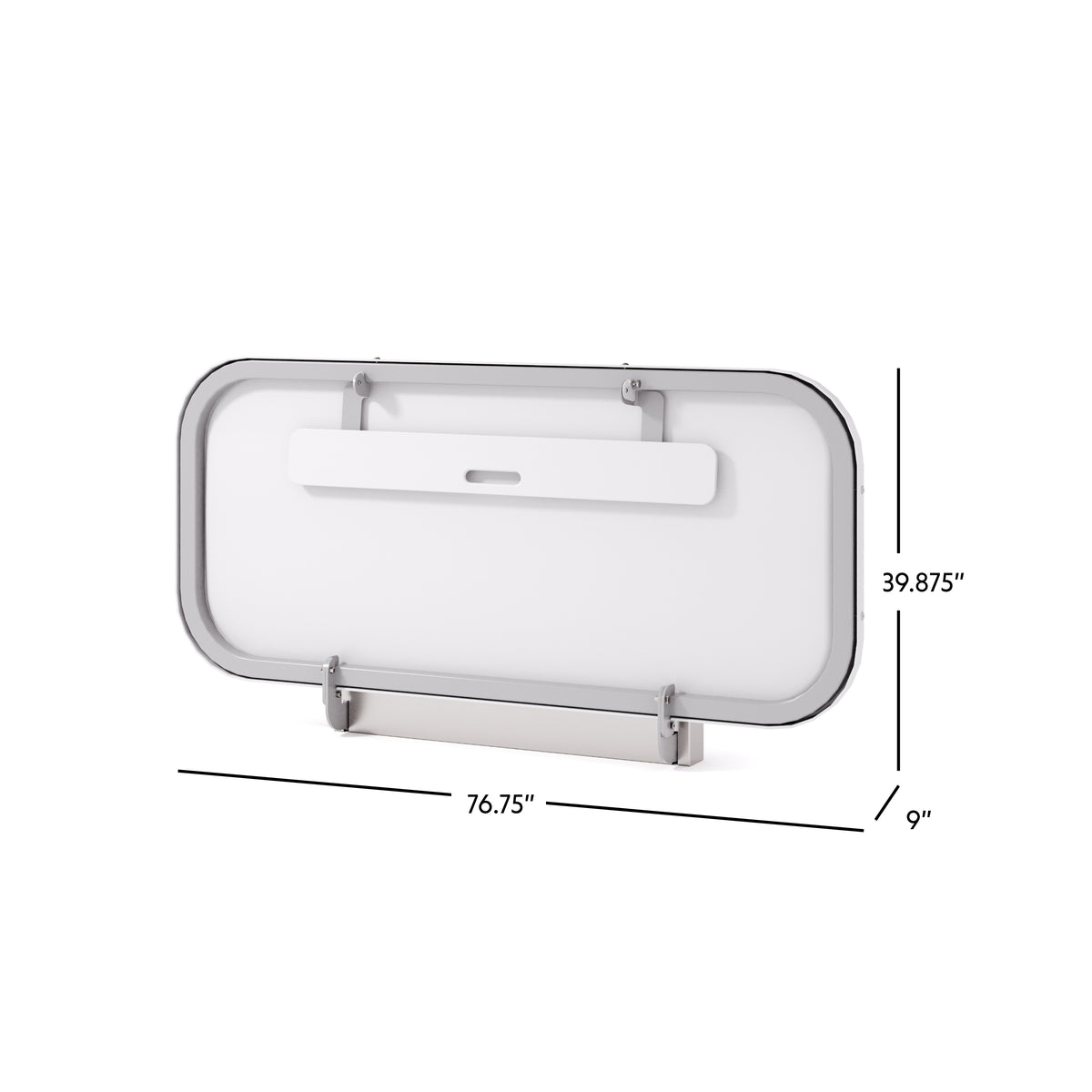 Table à langer murale pour adultes Attend 76 po en inox fermée avec dimensions en pouces