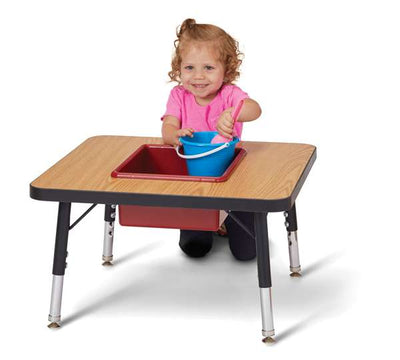 Adjustable sensory table for babies