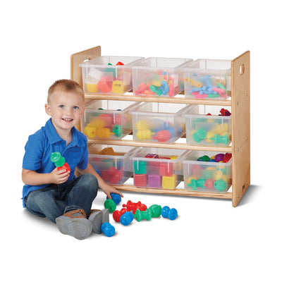 Storage unit with bins