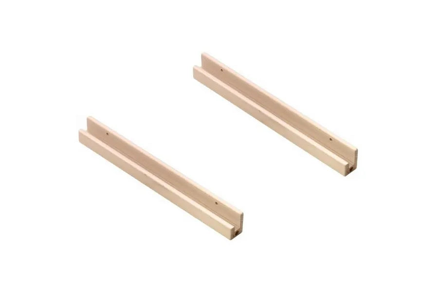 Wall toy installation rails