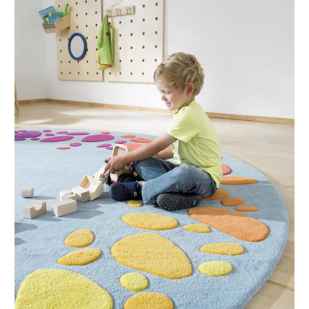 Tapis rond arc-en-ciel