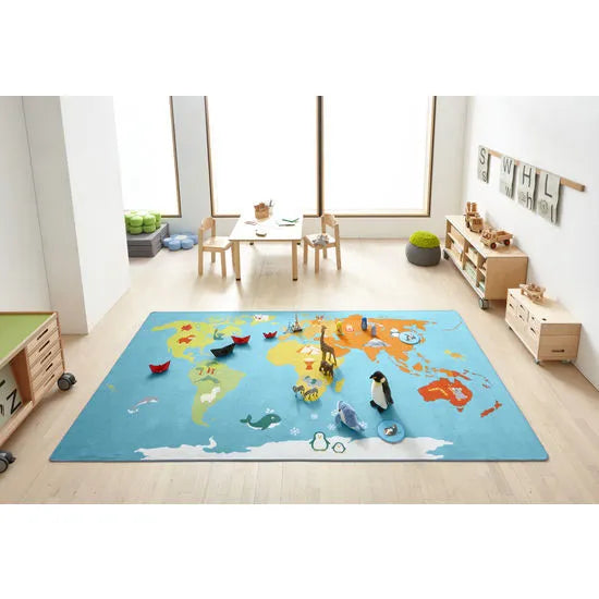 Tapis de jeu carte du monde