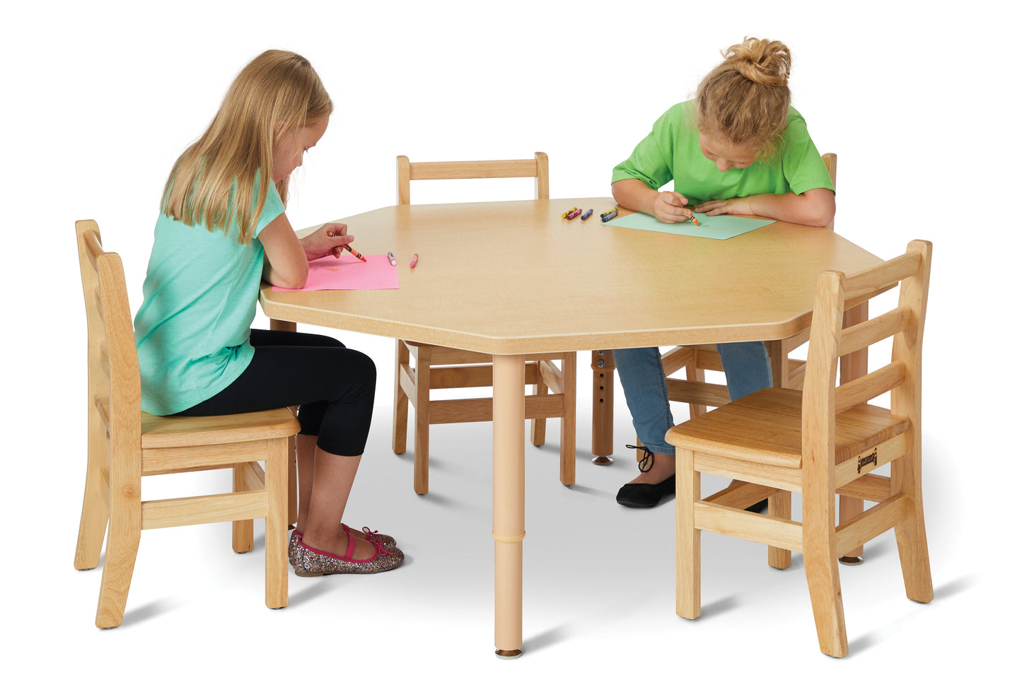 Table octogone à hauteur ajustable Jonti-Craft Purpose+