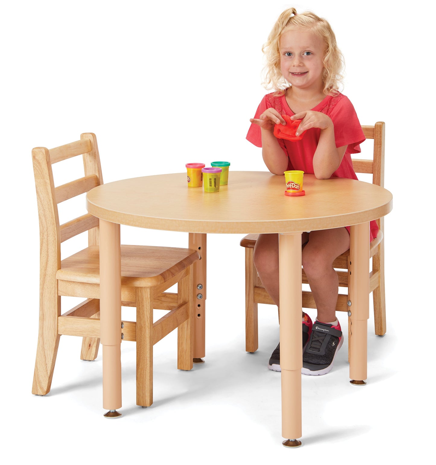 Jonti-Craft Purpose+ Adjustable Height Round Table