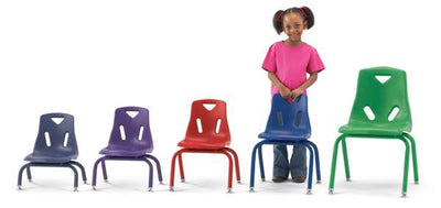Berries® Stacking Chairs with Powder Coated Legs - 5 Sizes Available