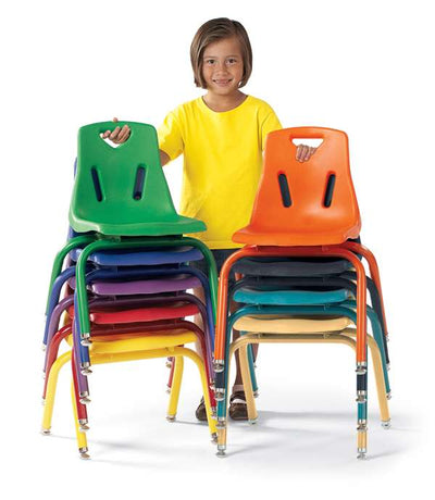 Berries® Stacking Chairs with Powder Coated Legs - 5 Sizes Available