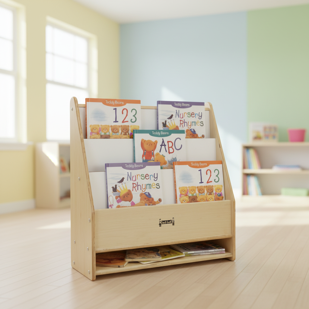 Mini Preschool Library with Whiteboard Back