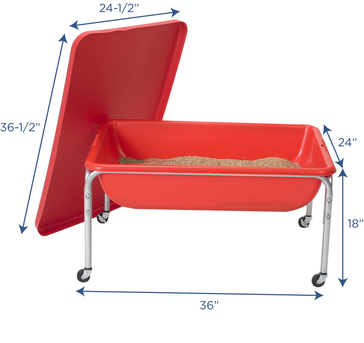 Table sensorielle mobile avec couvercle 18 po Children's Factory