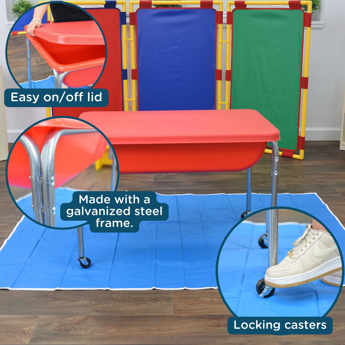 Table sensorielle mobile 36 x 24 po hauteur 18 po Children's Factory