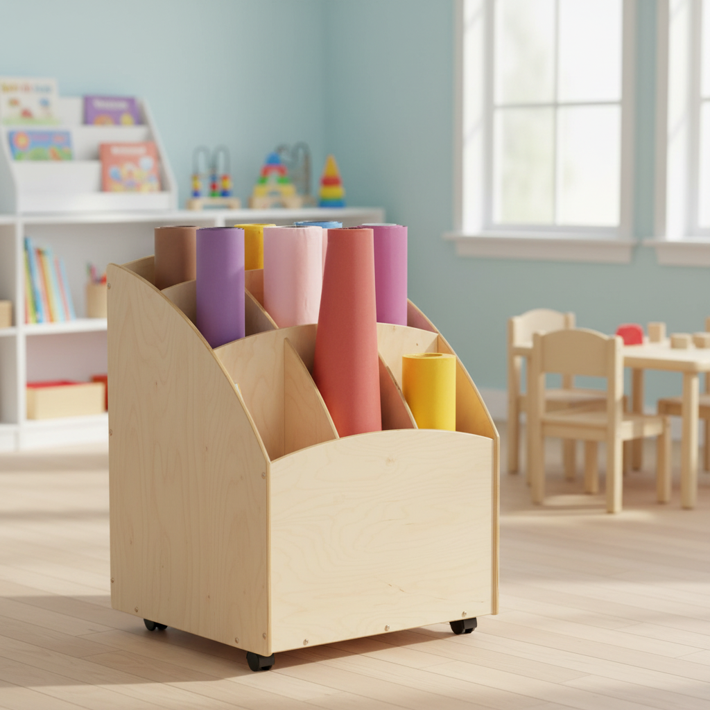 Porte-rouleaux de papier pratique pour projets artistiques