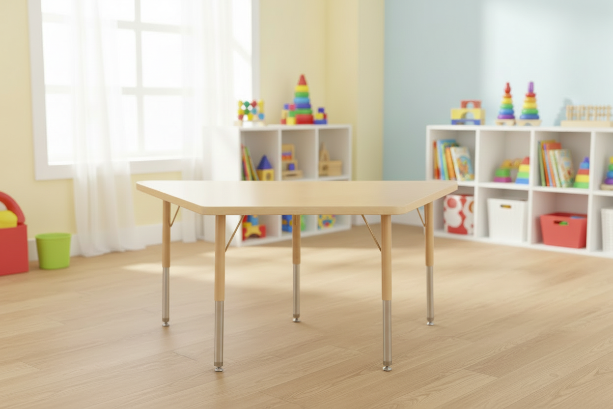 Trapezoid school table - economical model