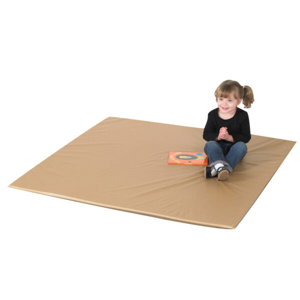 Tapis de jeu réversible en mousse et similicuir sans PVC pour poupons, 52 x 52 po