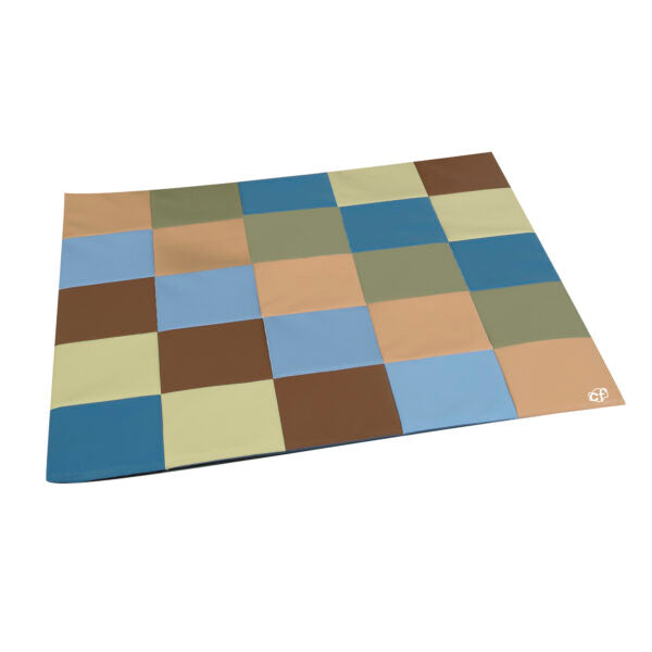 Tapis rampant matelassé patchwork pour poupons, 57 x 57 po, 1 po d'épaisseur