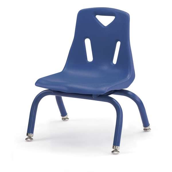 Chaises empilables Berries® 2 x chameau 10" et 2 x bleu 8"