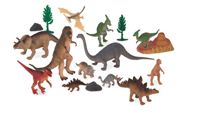 Ensemble de 60 figurines - Le monde préhistorique des dinosaures