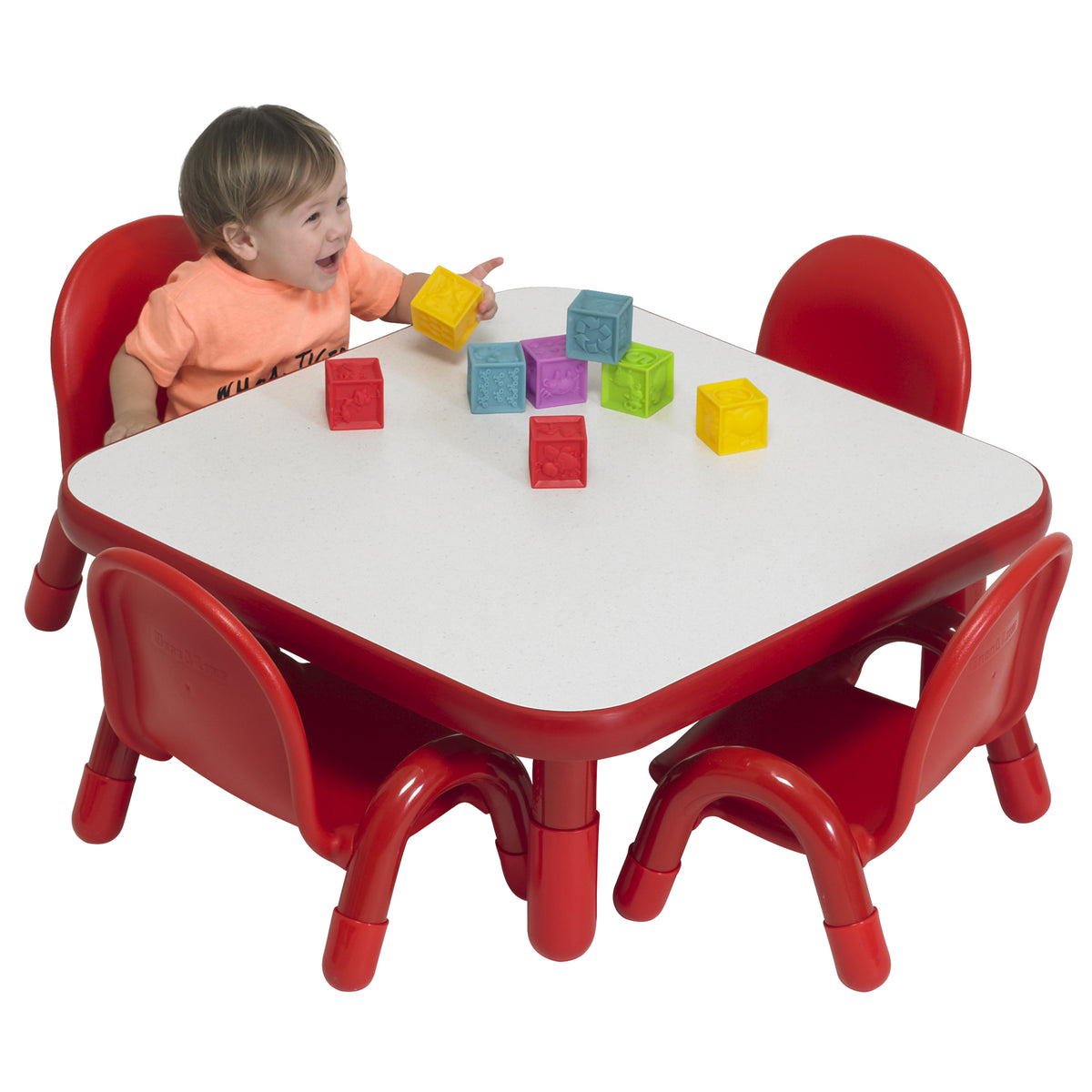 Ensemble table carrée 30 po et 4 chaises BaseLine Children's Factory
