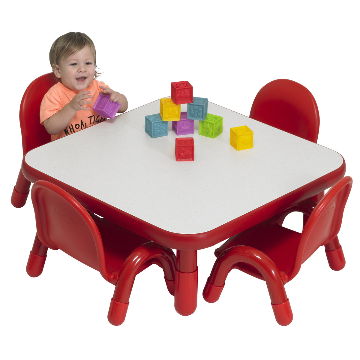 Ensemble table carrée 30 po et 4 chaises BaseLine Children's Factory