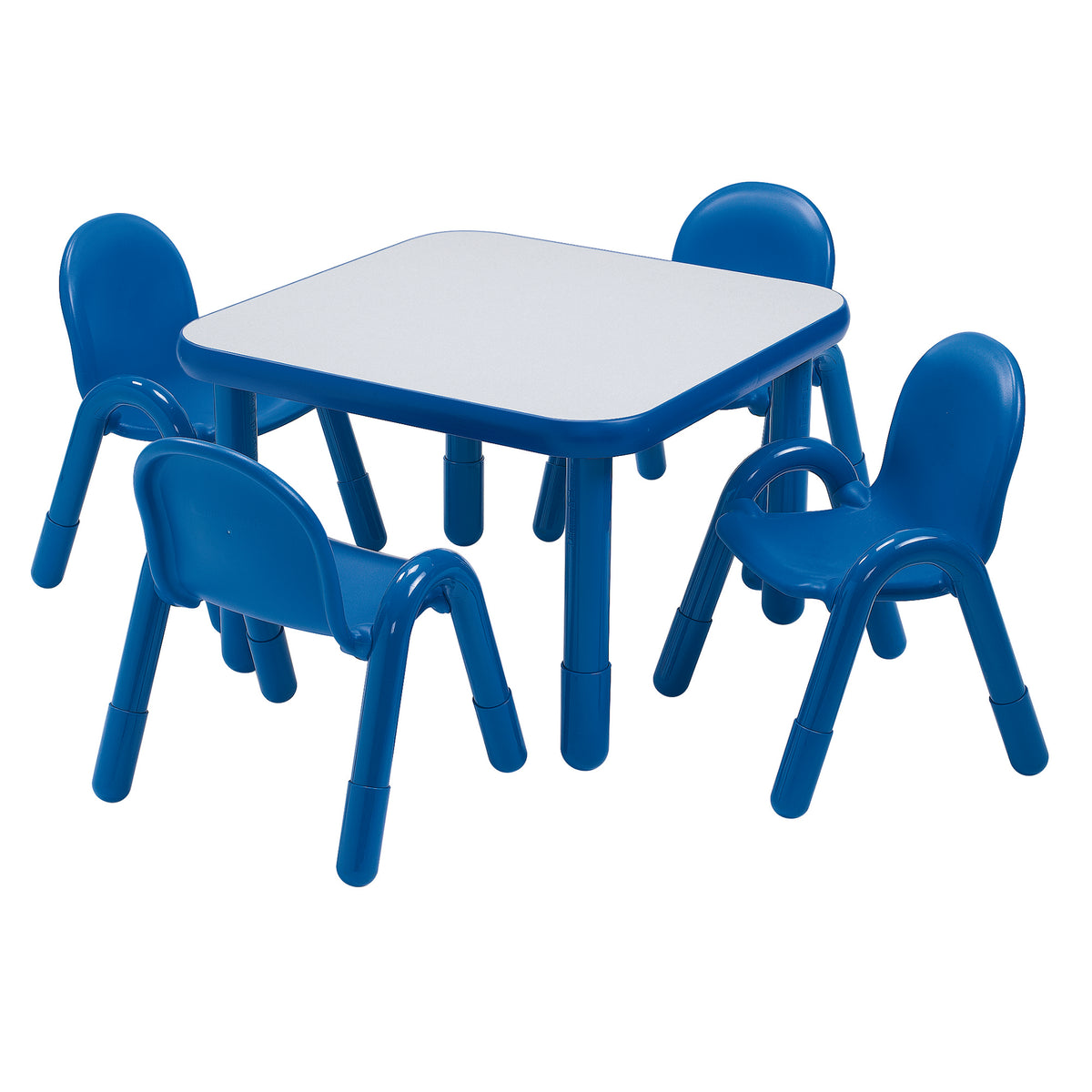 Ensemble table carrée 30 po bleu royal BaseLine Children's Factory