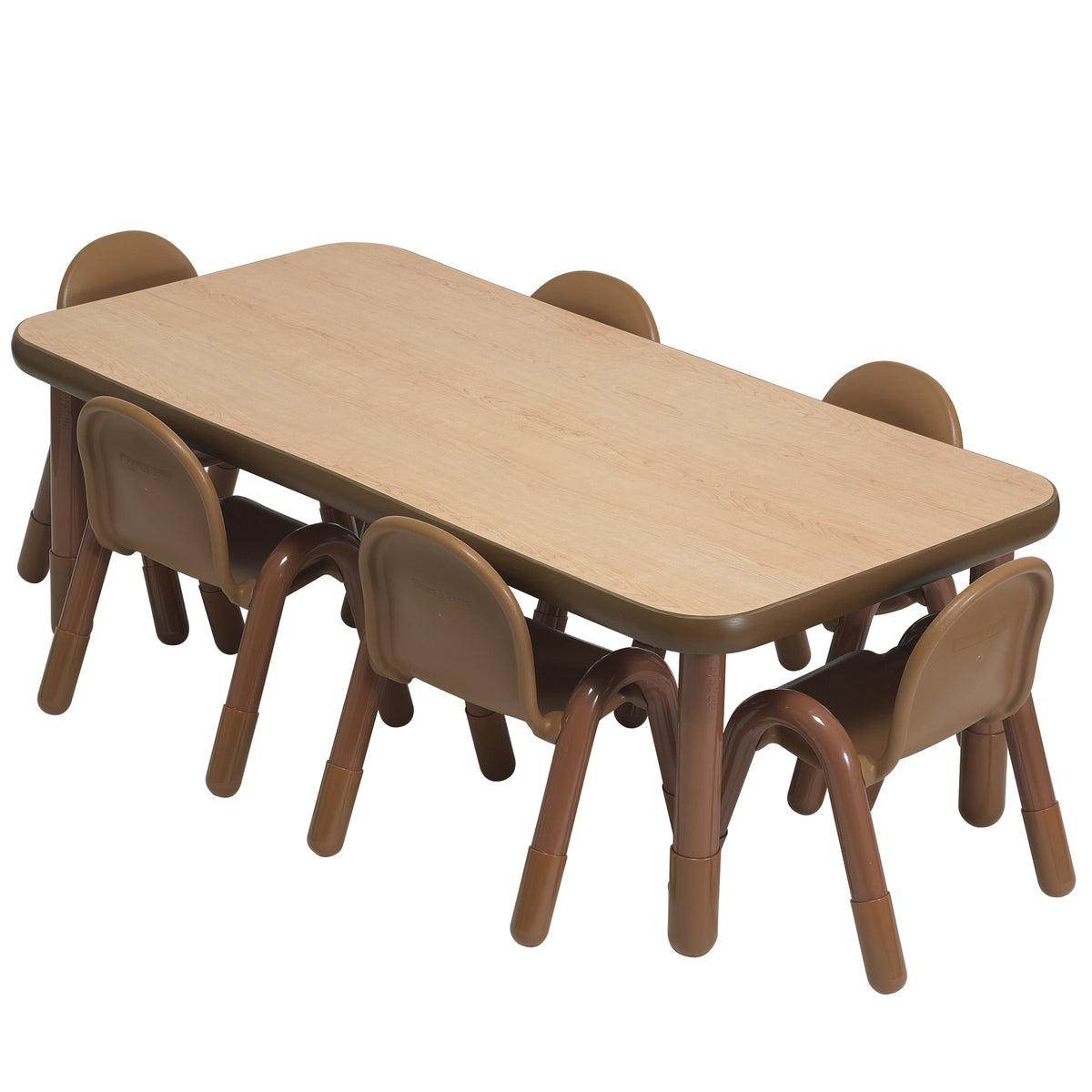 Table et 6 chaises préscolaire 60 x 30 po BaseLine Children's Factory