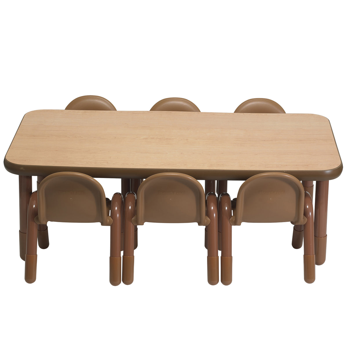 Table et 6 chaises préscolaire 60 x 30 po BaseLine Children's Factory