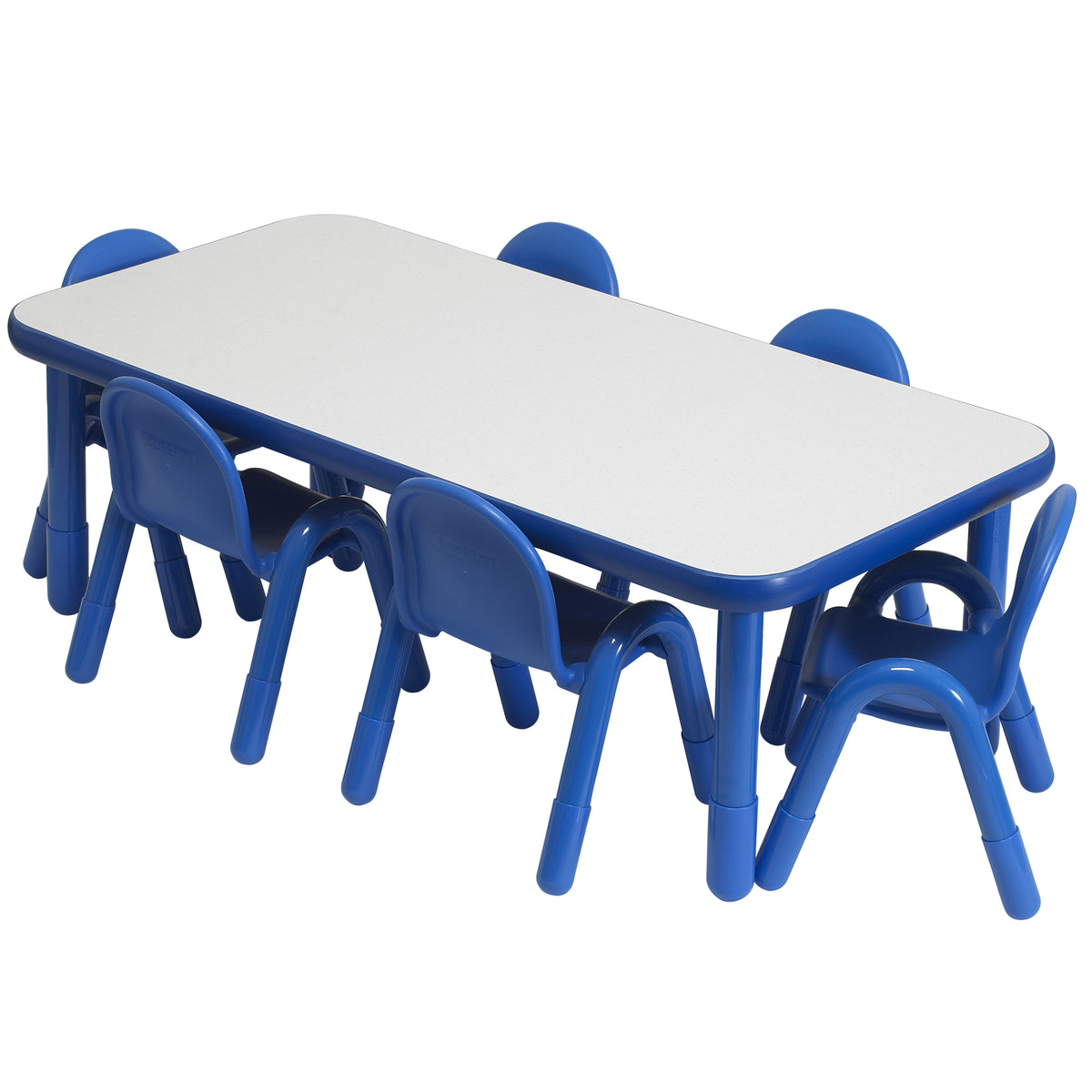 Table et 6 chaises préscolaire 60 x 30 po BaseLine Children's Factory