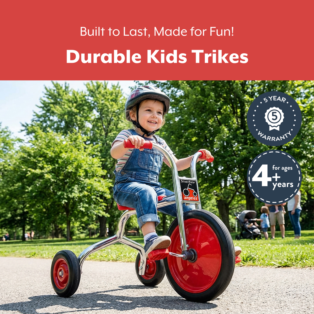 Tricycle roue de 14 po SilverRider Children's Factory