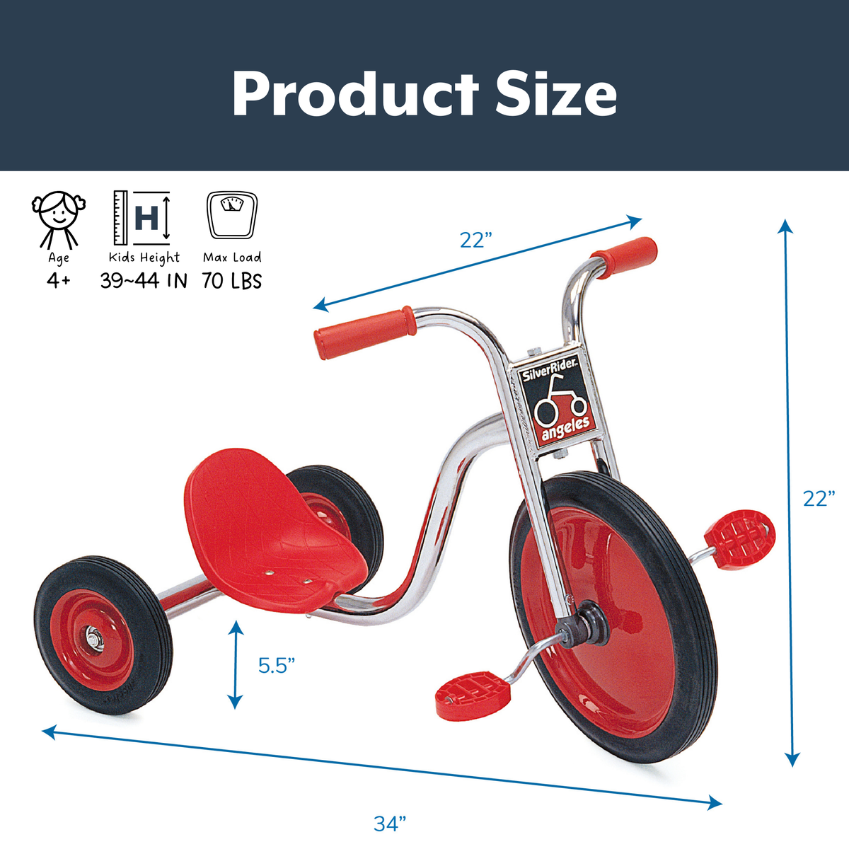 Tricycle Super Cycle 14 po SilverRider Children's Factory